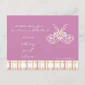 Baby Meisje Aankondiging - Vlinders (Achterkant)