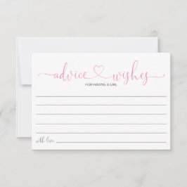 Baby Meisje Advies Douche Kaart