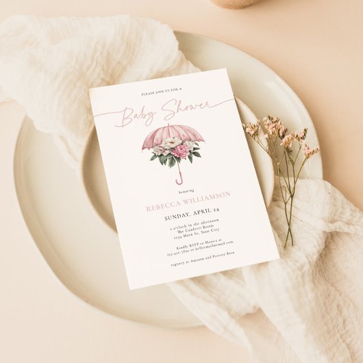 Baby Meisje April Douche Kaart