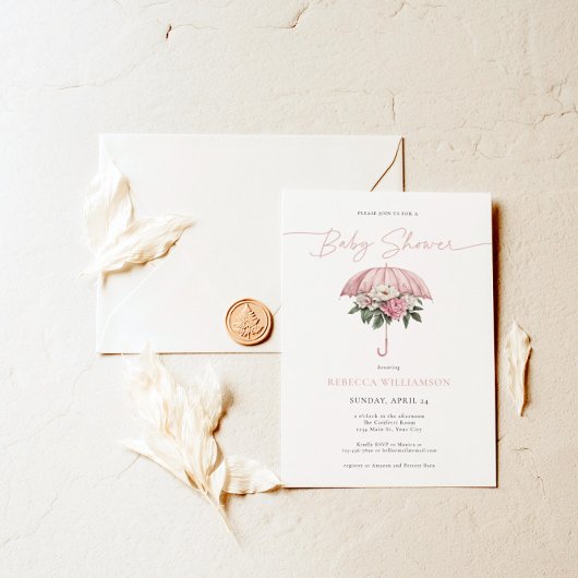 Baby Meisje April Douche Kaart