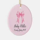 Baby Meisje Baby Aankondiging Ornament (Rechts)