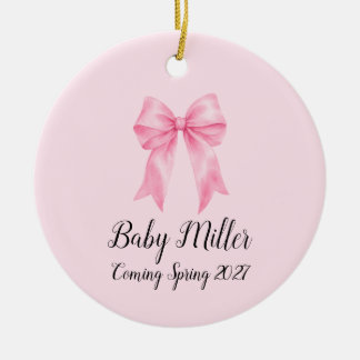 Baby Meisje Baby Aankondiging Ornament