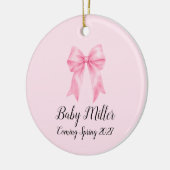 Baby Meisje Baby Aankondiging Ornament (Links)