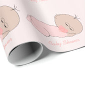 Baby Meisje Baby shower Cadeaupapier (Rol Hoek)