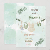 Baby Meisje Baby shower Kaart (Voorkant / Achterkant)