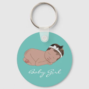 Baby meisje Baby shower nieuwe baby Sleutelhanger