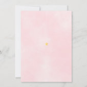 Baby Meisje Baby Shower Roze Uitnodiging per Post (Achterkant)