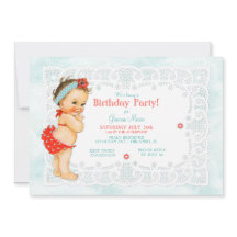  Baby Meisje Badpak Kant Monogram Terug