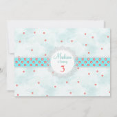  Baby Meisje Badpak Kant Monogram Terug Kaart (Achterkant)