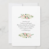 Baby meisje ballon baby shower uitnodiging (Achterkant)