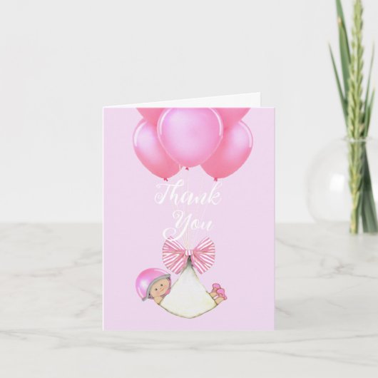 Baby Meisje Bedankkaart (Voorkant)