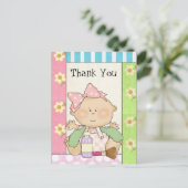 Baby Meisje Bedankt Douche postkaart (Staand voorkant)