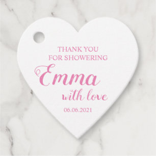 Baby meisje bedankt voor het douchen van Baby show Bedankjes Labels