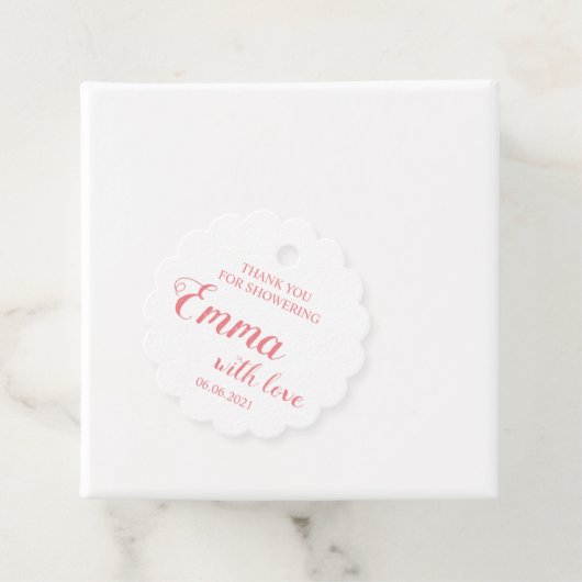 Baby meisje bedankt voor het douchen van Baby show Bedankjes Labels (In situ)