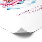 Baby Meisje Beer Vliegende Vliegtuig Kwekerij Wall Poster (Hoek)