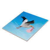 Baby Meisje Bezorging Keramische Tegel Tegeltje (Zijkant)