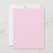 Baby Meisje Binnenkort Roze Zwangerschapsaankondig Kaart (Achterkant)