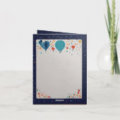 Baby Meisje Blauwe Ballons Celebration baby shower (Achterkant)