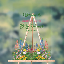 Baby Meisje Bloemen Baby shower Acryl Bord