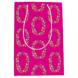 Baby meisje bloemenpatroon medium cadeauzakje