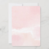 Baby meisje blozen roze gouden groen bladeren eleg kaart (Achterkant)