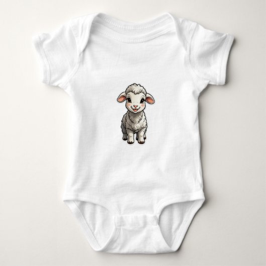 Baby Meisje Bodysuits Schapen cartoon (Voorkant)