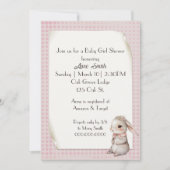 Baby Meisje Boho Bunny Baby shower Kaart (Voorkant)