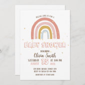 Baby Meisje Boho Regenboog Baby shower Kaart (Voorkant / Achterkant)