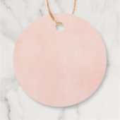 Baby meisje boslanddieren roze groen bedankjes labels (Achterkant)