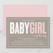 Baby meisje | Bruin Kaart (Voorkant / Achterkant)