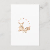 Baby Meisje Bunny Baby shower Boeken voor baby Informatiekaartje (Achterkant)