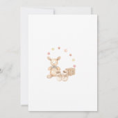 Baby Meisje Bunny Baby shower Kaart (Achterkant)