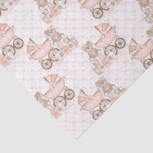 Baby Meisje Carriages Tissuepapier (Detail)