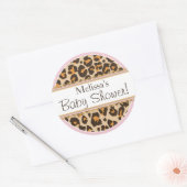 Baby Meisje Cheetah Print Baby shower Label (Envelop)