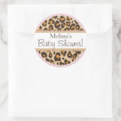 Baby Meisje Cheetah Print Baby shower Label (Tas)