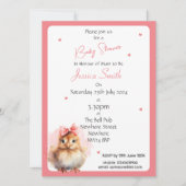 Baby Meisje Chick Baby shower Uitnodiging (Voorkant)