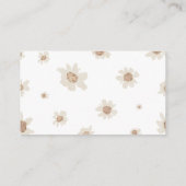 Baby Meisje Clothesline Boho Luier Raffle Informatiekaartje (Achterkant)