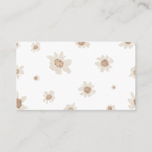 Baby Meisje Clothesline Boho Luier Raffle Informatiekaartje (Achterkant)