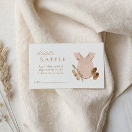 Baby Meisje Clothesline Boho Luier Raffle Informatiekaartje