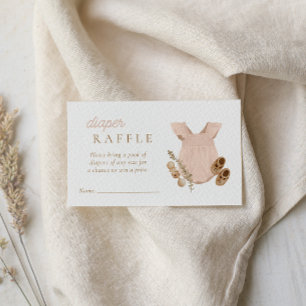 Baby Meisje Clothesline Boho Luier Raffle Informatiekaartje