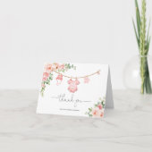 Baby Meisje Clothesline Dank u Bedankkaart (Voorkant)