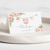 Baby Meisje Clothesline Dank u Bedankkaart