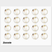 Baby meisje communie doop gouden kruis ronde sticker (Vel)