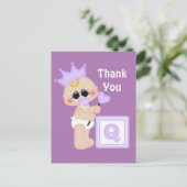 Baby meisje dank je briefkaart (Staand voorkant)