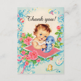  baby meisje "dank je" Kaarten