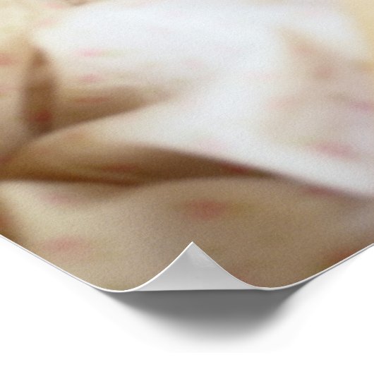 Baby meisje dat borstvoeding geeft (1-3 maanden) poster (Hoek)