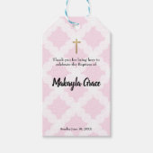 Baby meisje doop dank u cadeaulabel (Voorkant)