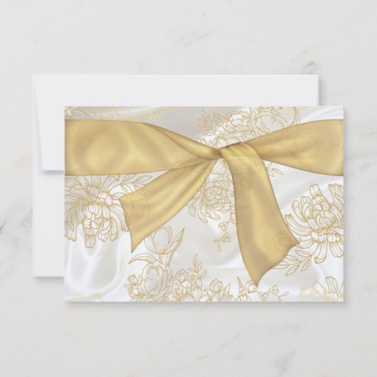 Baby Meisje Doop Doop Gouden Reactie Kaart (Achterkant)