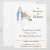 Baby Meisje Doop Doop Maria Certificaat Feestdagenkaart (Voorkant / Achterkant)