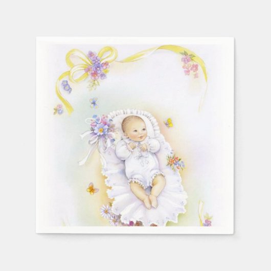  Baby meisje Doop Doopsel servet (Voorkant)